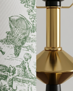 Veioză Artizanală "Povesti" verde – Ediție Limitată Toile de Jouy