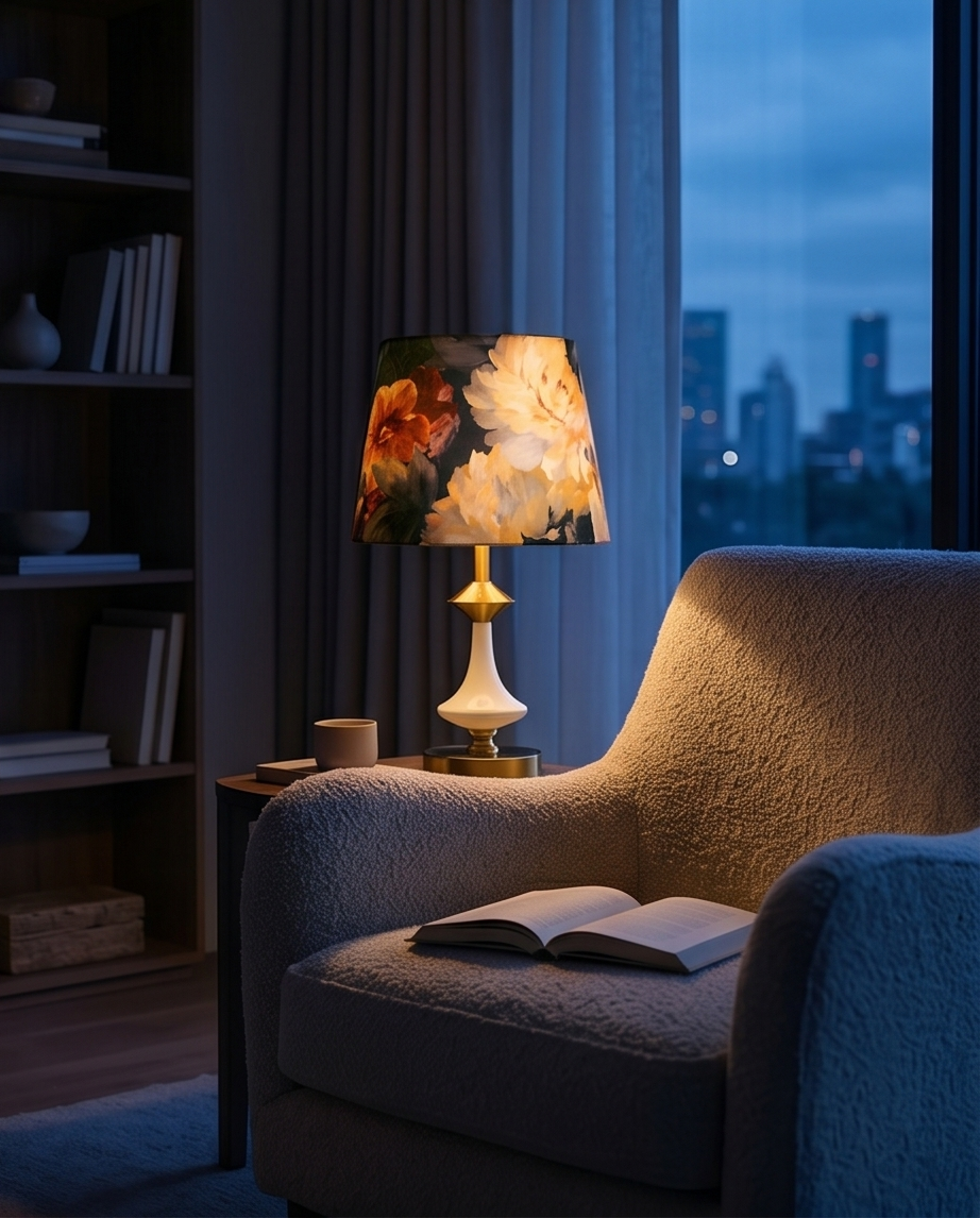 Lampa "Culoare" – Rafinament auriu și lumină difuză