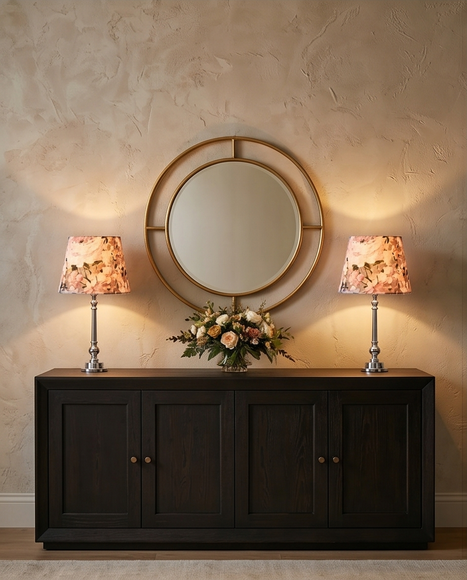 Lampa "Viață în Roz" – Eleganță tactilă și strălucire cromată