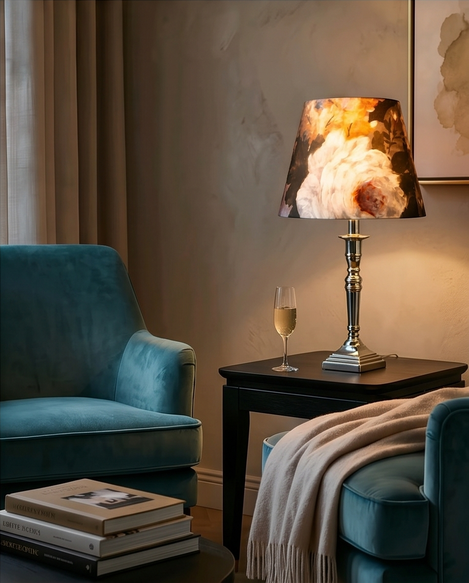 Lampa "Bujor Alb" – Eleganță tactilă și design contemporan