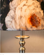 Lampa "Bujor Alb" – Eleganță tactilă și strălucire cromată