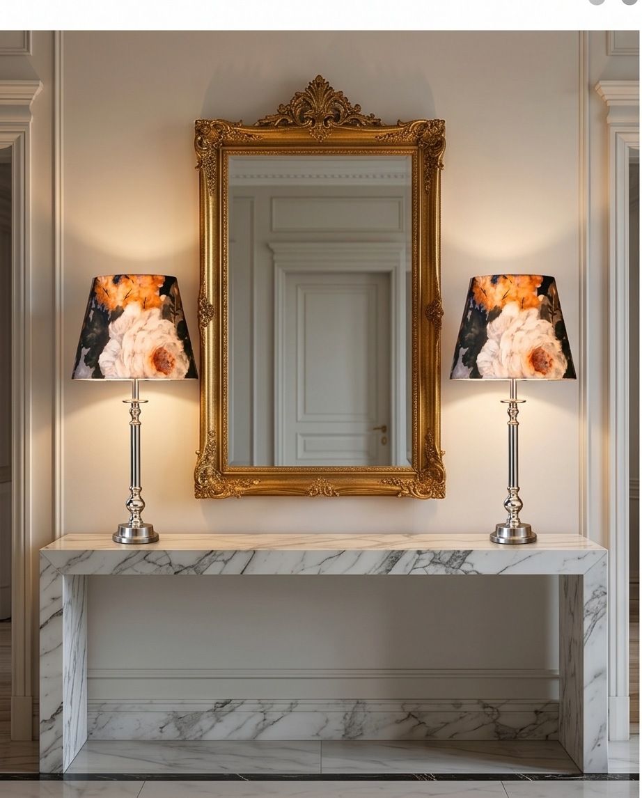 Lampa "Bujor Alb" – Eleganță tactilă și strălucire cromată