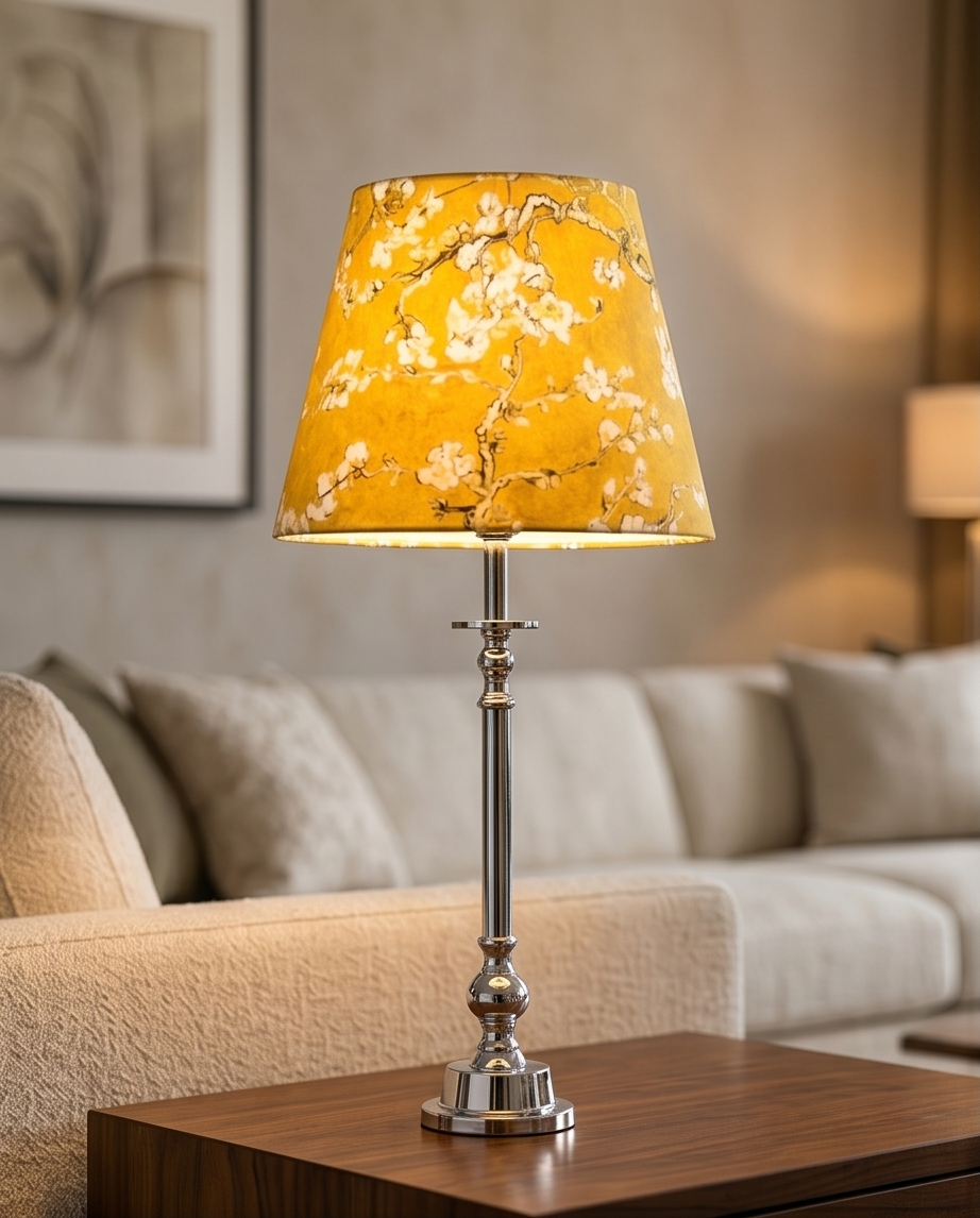 Lampa "Floare de Cais" – Eleganță tactilă și strălucire cromată