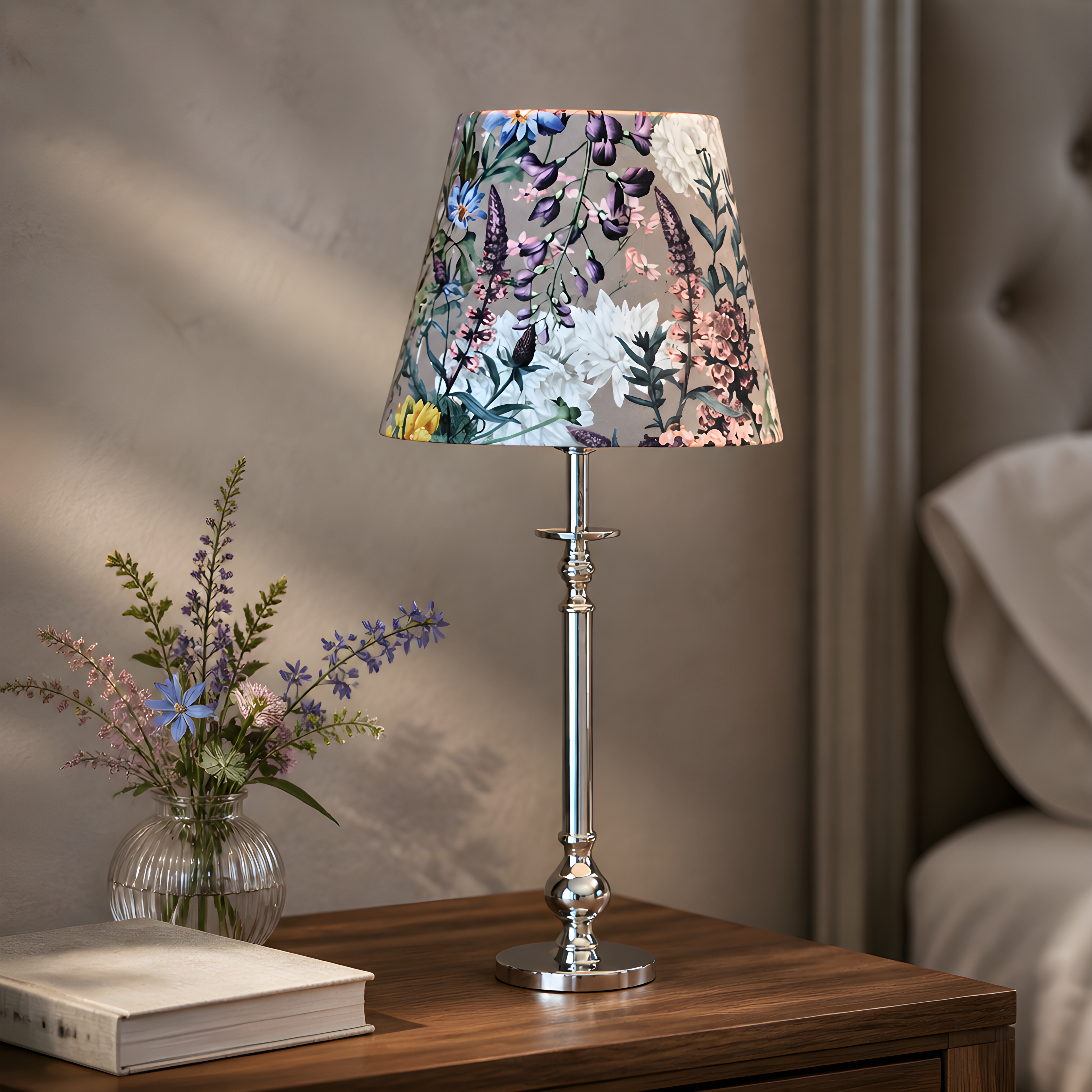 Lampa „Clopoțel” – Eleganță tactilă și strălucire cromată