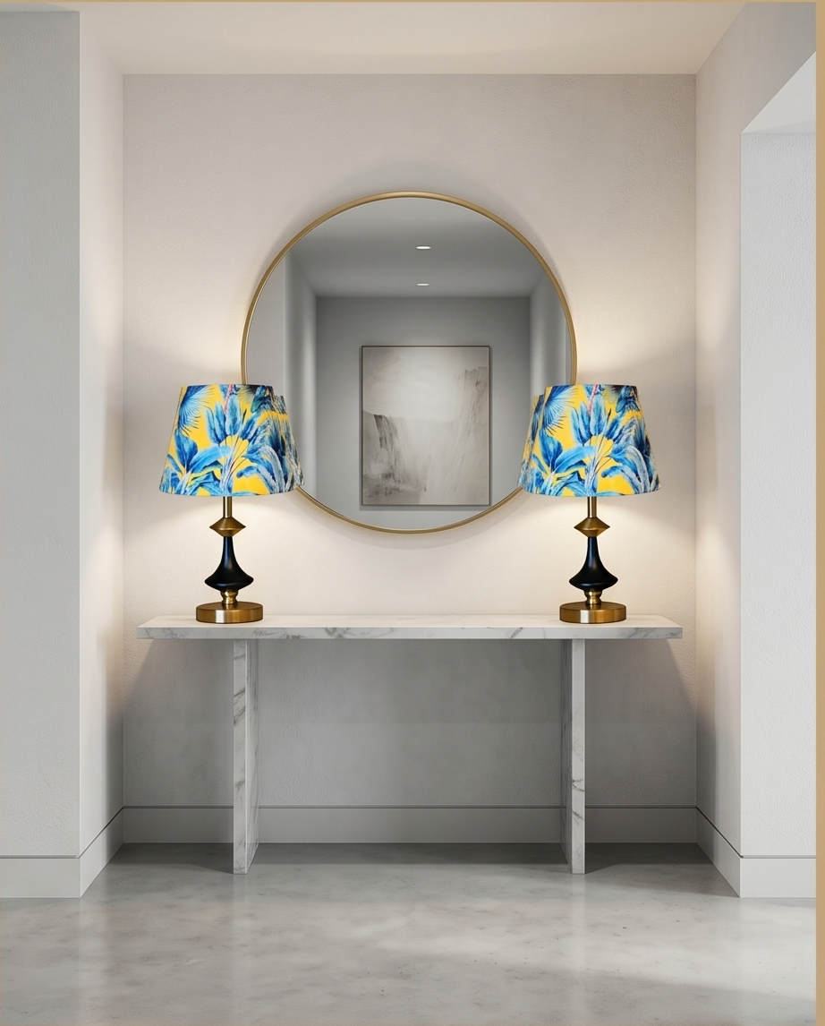 Lampa „Soare în Junglă” – Rafinament auriu și lumină difuză