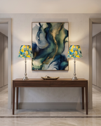 Lampa „Soare în Junglă” – Eleganță tactilă și strălucire cromată
