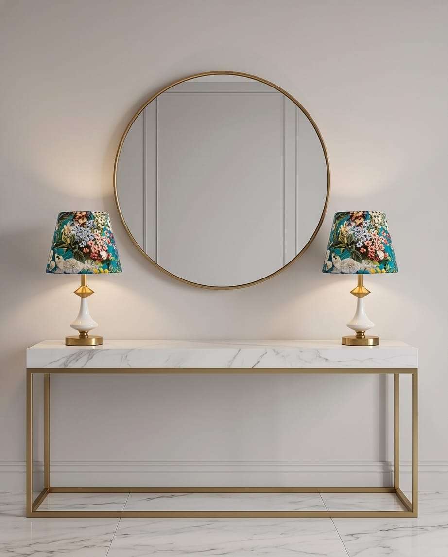 Lampa „Florile Curcubeului” – Rafinament auriu și lumină difuză