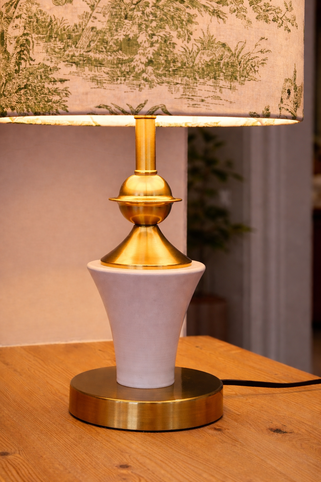 Veioză Artizanală "Mama" verde – Ediție Limitată Toile de Jouy