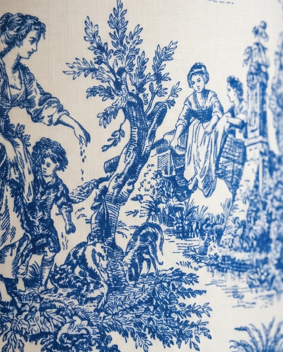 Veioză Artizanală "Mama" albastru – Ediție Limitată Toile de Jouy