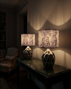 Lámpara de Noche Artesanal "Mama" azul – Edición Limitada Toile de Jouy
