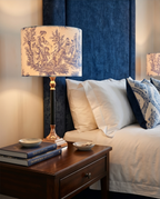 Handcrafted "Mama" Table Lamp in Blue – Limited Edition Toile de Jouy
