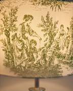 Lámpara de Noche Artesanal "Domnite" verde – Edición Limitada Toile de Jouy