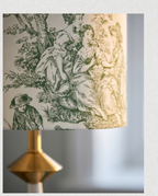 Lámpara de Noche Artesanal "Domnite" verde – Edición Limitada Toile de Jouy