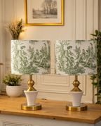 Veioză Artizanală "Mama" verde – Ediție Limitată Toile de Jouy