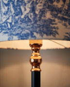 Handcrafted "Mama" Table Lamp in Blue – Limited Edition Toile de Jouy