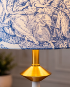 Lámpara de Noche Artesanal "Domnite" azul – Edición Limitada Toile de Jouy