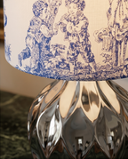 Lámpara de Noche Artesanal "Mama" azul – Edición Limitada Toile de Jouy