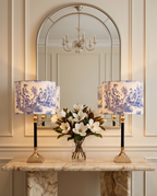 Handcrafted "Mama" Table Lamp in Blue – Limited Edition Toile de Jouy